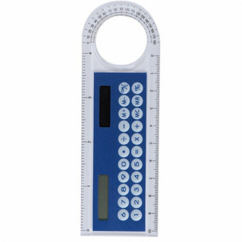 1PCS Соларен мини калкулатор Многофункционална лупа 10cm ултратънка линийка Калкулатор за училищни офис консумативи
