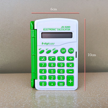 8-цифрен преносим ученически калкулатор Мини Детски гласови калкулатори LCD екран Бутон Батерия Калкулатор Офис канцеларски материали