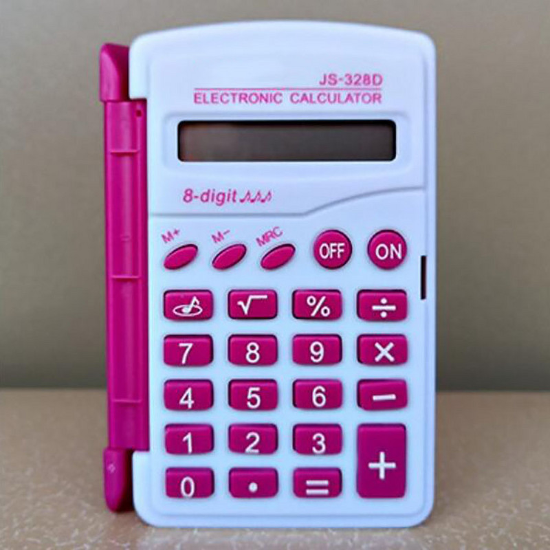 8-znamenkasti prijenosni studentski kalkulator Mini dječji dječji glasovni kalkulatori LCD zaslon Gumb Baterija Kalkulator Uredski pribor