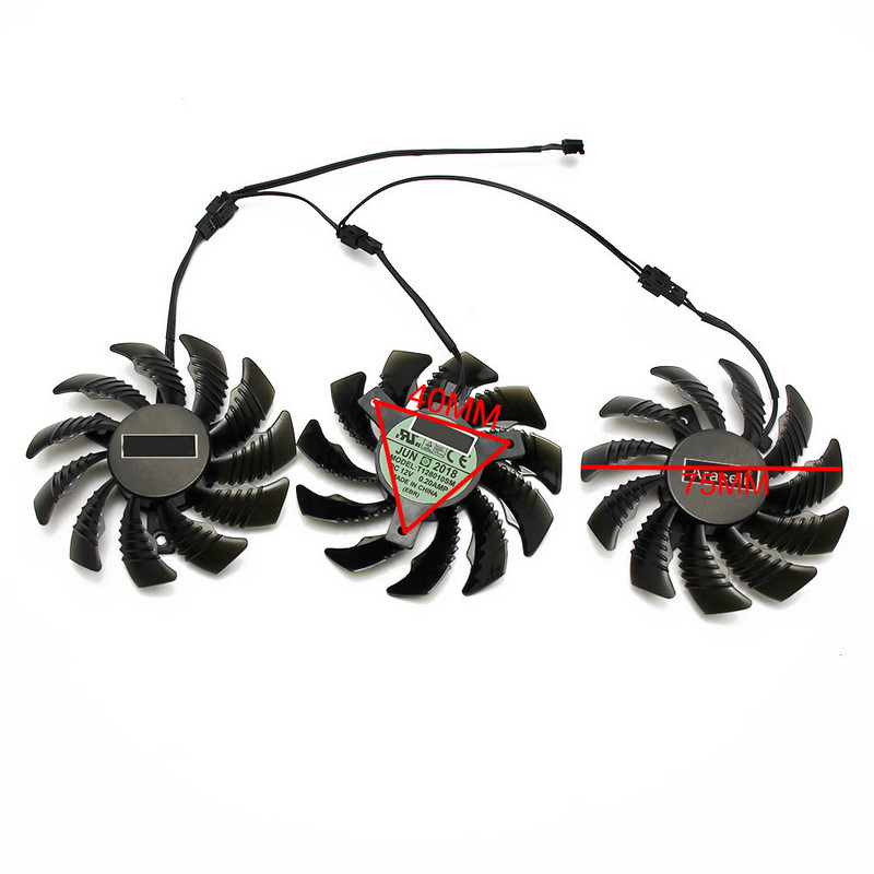 3 kontaktu T128010SM PLD08010S12H priekš Gigabyte GV-N970WF3OC-4GD GTX970 Grafika Videokarte Dzesēšanas ventilators Solis 4.0 Diametrs 7.5cm