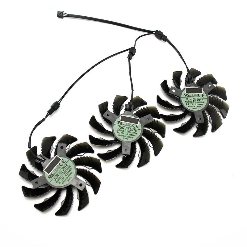 3 kontaktu T128010SM PLD08010S12H priekš Gigabyte GV-N970WF3OC-4GD GTX970 Grafika Videokarte Dzesēšanas ventilators Solis 4.0 Diametrs 7.5cm