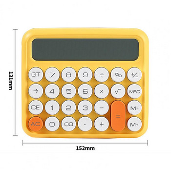 12-цифрен настолен калкулатор с механичен превключвател Голям LCD дисплей Калкулатор Голям бутон Финансов калкулатор Зелен