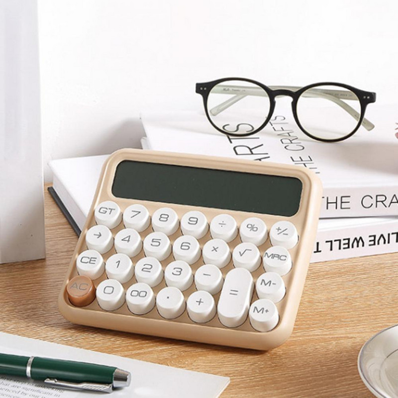 12 számjegyű asztali mechanikus kapcsolókalkulátor nagy LCD kijelzős számológép nagy gombos pénzügyi számológép zöld