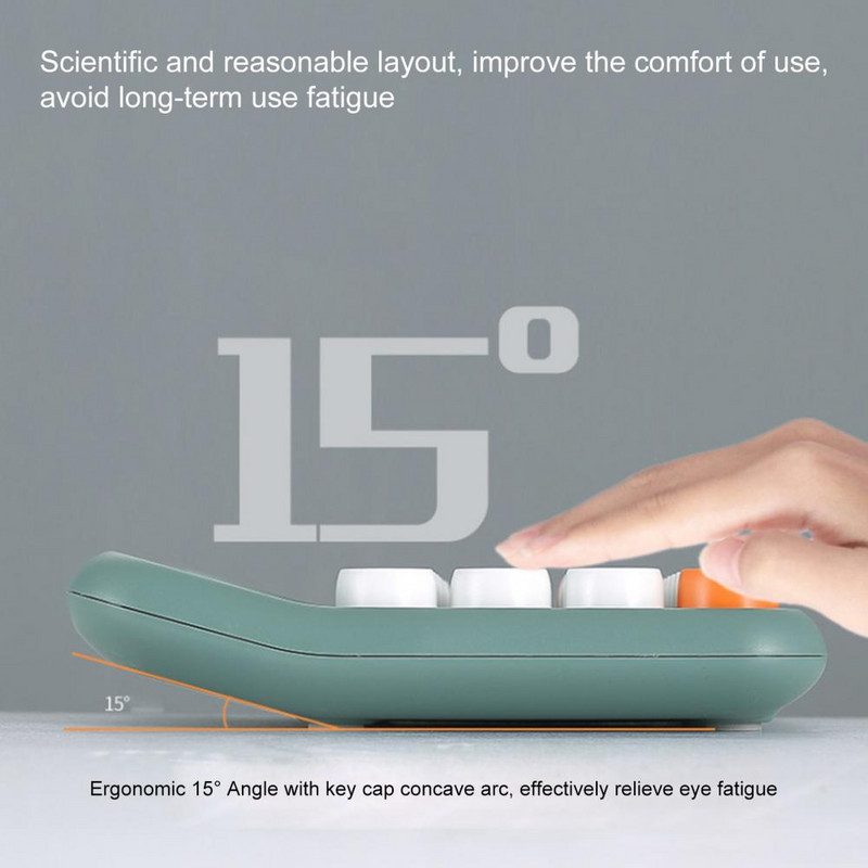 12 számjegyű asztali mechanikus kapcsolókalkulátor nagy LCD kijelzős számológép nagy gombos pénzügyi számológép zöld