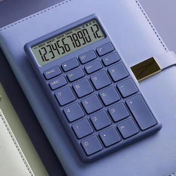 Студентски калкулатор Преносим електронен калкулатор LCD Mute 12 цифри Слънчева батерия Основен офис калкулатор Ученически пособия