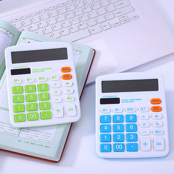 Настолен офис счетоводен калкулатор Преносим 12-цифров батериен калкулатор Голям дисплей Цветен компютър Електронен калкулатор