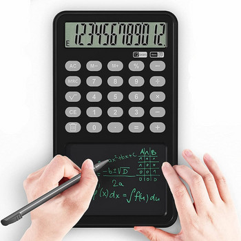 Калкулатор за бележки Бизнес подарък Преносима LCD дъска за ръкописен текст 12-цифрен дисплей Калкулатори за финансов офис Стилус писалка