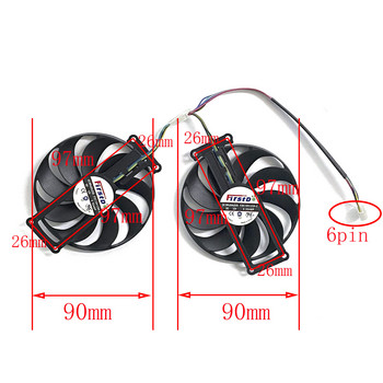 FDC10H12S9-C T129215SU 6PIN RTX 2060 Super GPU Fan за ASUS GTX 1660 1660Ti Dual EVO OC RTX2070 Графична карта Cooler Fan