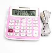 10 ciparu galda kalkulators ar lielām pogām finanšu biznesa grāmatvedības rīks Rozā zaļa, zila, lielas pogas, pārnēsājamas ar štropi