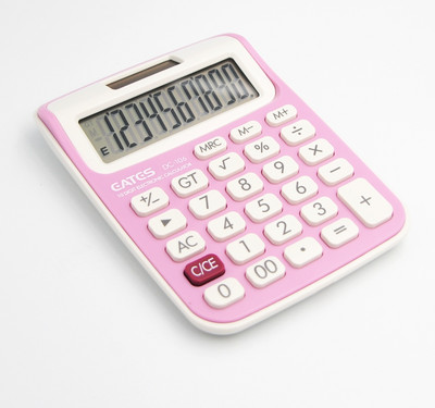 10 ciparu galda kalkulators ar lielām pogām finanšu biznesa grāmatvedības rīks Rozā zaļa, zila, lielas pogas, pārnēsājamas ar štropi