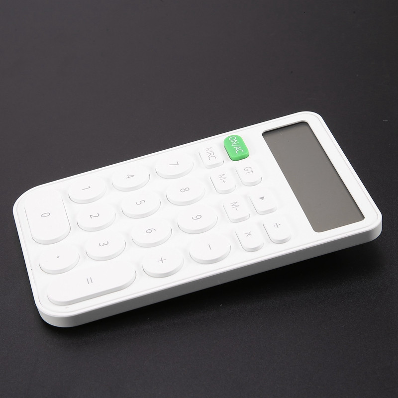 1PC 3,5 inča x 5,5 inča bijeli kompaktni kalkulator Elegantan i nezaobilazan kalkulator za izvođenje kalkulacija u pokretu