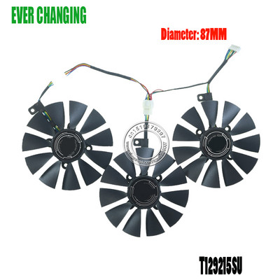 Novi 87MM Everflow T129215SU DC 12V 0.50AMP 4Pin 4 Žični ventilator za hlađenje za ASUS GTX980Ti R9 390X 390 GTX1070 ventilatore grafičke kartice