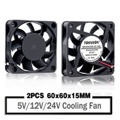 2 komada 60mm 6015 5V 12V 24V bez četkica USB 2PIN 3PIN DC hladnjak ventilator 60x60x15mm 6015 6cm za računalo PC CPU hlađenje kućišta