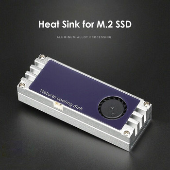 Μ.2 SSD Heatsink Cooler for 2280 22110 NVMe NGFF M2 Solid State Drive with Turbo Cooling Fan Digital Temperature Display