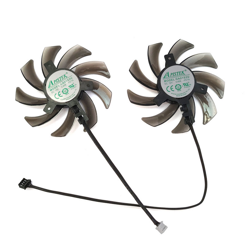 NAUJAS GA91S2U RTX 2060 2070 GTX 1660 GUP ventiliatorius, skirtas Palit RTX 2060 2060 SUPER 2070, GTX 1660 1660TI Dvigubas vaizdo plokštės aušinimo ventiliatorius