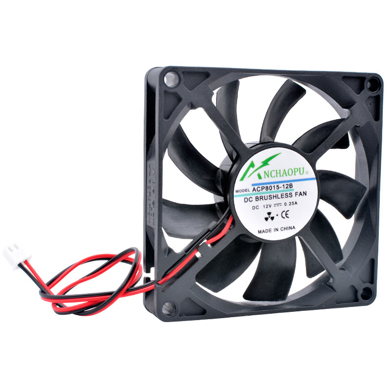 ACP8015 8cm 80mm ventilátor 80x80x15mm DC5V 12V 24V 2 tűs hűtőventilátor router házhoz tápegység töltő inverter