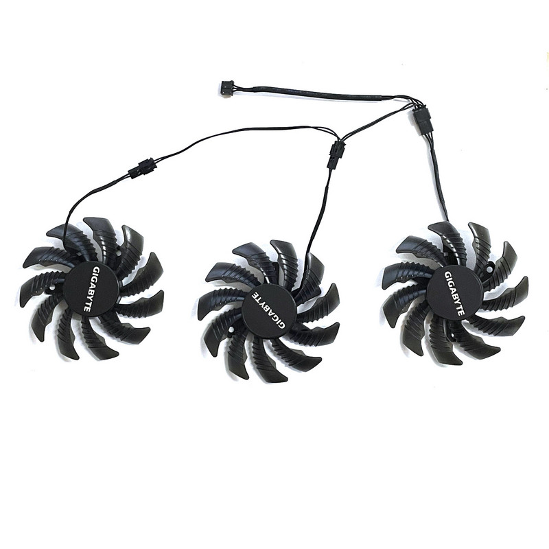 PLD08010S12H 75 mm 3 kontaktiga GTX 970 GPU ventilaator Gigabyte GTX 970 Windforce G1 R9-280X GV-R928XWF3-3GD GV-R928XOC graafikakaardi jaoks