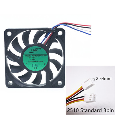 ADDA 6010 60MM 60x60x10MM Chladiaci ventilátor s ložiskom Hypro Ultra-thin Silence AD06012HX10AB00 Chladiaci ventilátor so 4pinovým PWM