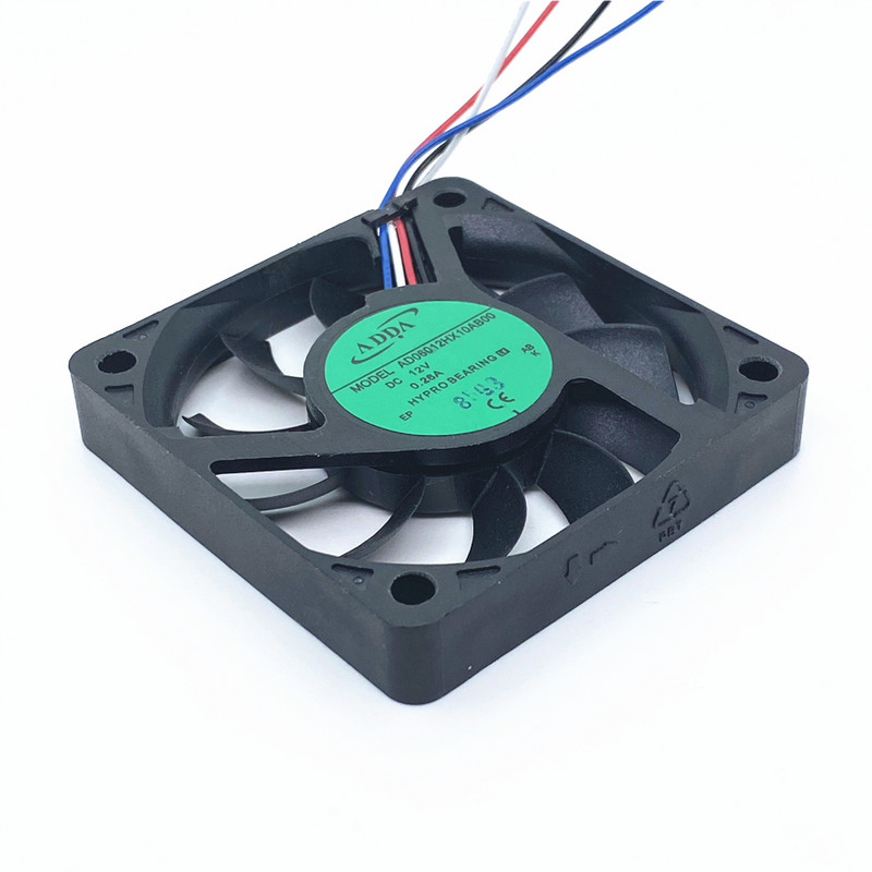 ADDA 6010 60MM 60x60x10MM Chladiaci ventilátor s ložiskom Hypro Ultra-thin Silence AD06012HX10AB00 Chladiaci ventilátor so 4pinovým PWM