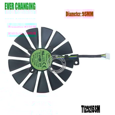 2PCS/lot 95MM 4Pin T129215SM ventilator za hlađenje za ASUS ROG-POSEIDON-GTX 1080 Ti-P11G-GAMING ventilator GTX1080Ti ventilator za hlađenje video kartice