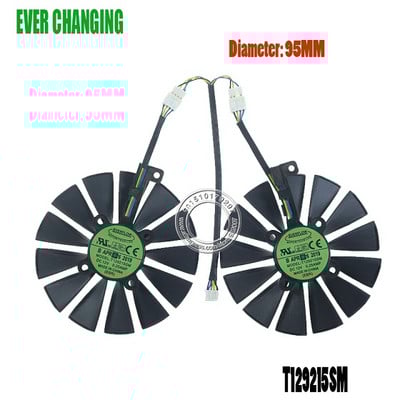 2PCS/lot 95MM 4Pin T129215SM ventilator za hlađenje za ASUS ROG-POSEIDON-GTX 1080 Ti-P11G-GAMING ventilator GTX1080Ti ventilator za hlađenje video kartice
