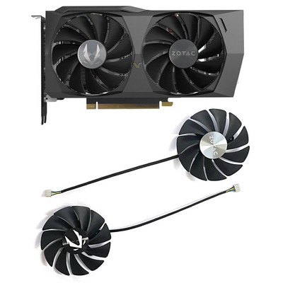 Új 89 mm-es 4PIN GA92S2U RTX 3060 Dual Blade GPU ventilátor Zotac Geforce RTX 3060 3060TI Dual Blade grafikus hűtőventilátorhoz