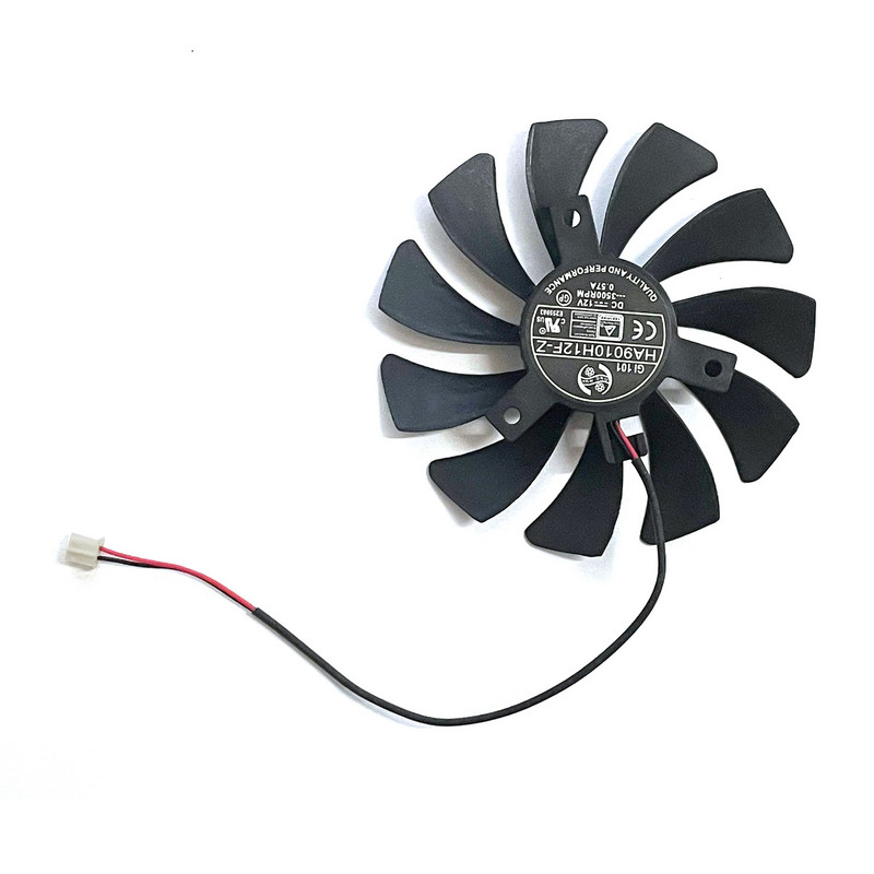 HA9010H12F-Z 85 mm 2 kontaktų DC 12V 0,57A GTX 1050Ti GPU aušintuvas, skirtas MSI GeForce GTX 1050 Ti 4G OC GTX 1050 2G OC grafikos aušintuvui