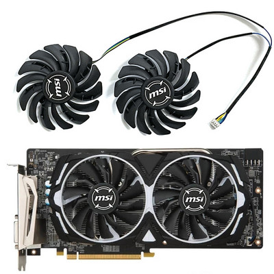 2pcs 85mm PLD09210B12HH 4pin DC 12V 0.4A RX 580 GPU hladnjak za MSI RX 470 480 570 580 Armor hladnjak ventilator J0PB