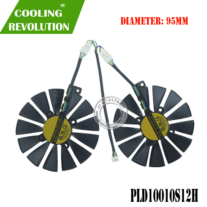 PLD10010S12H DC12V 0.30A 4PIN ventilator grafic pentru ASUS ROG STITX GTX1050Ti 4G GTX 1050 2G