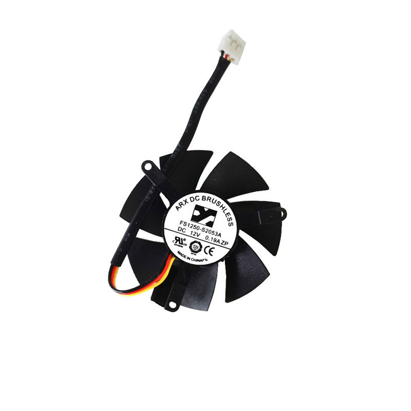 47MM FS1250-S2053A DC 12V 0.19A 3-pinový chladič GPU GPU pre Gigabyte GTX 1050Ti OC nízkoprofilový 4G grafický ventilátor