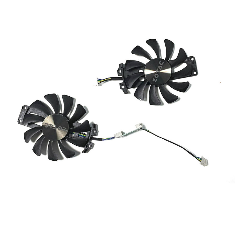 2 vnt 75 mm 4 kontaktų DC 12V 0,38A GA81S2U GTX950 GPU aušintuvas, skirtas Zotac GTX 950 960 GTX 1060 ddr5 vaizdo plokštės aušintuvui