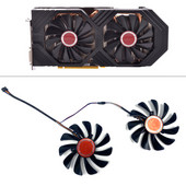 2PCS 95MM grafiskās kartes ventilators CF1010U12S FDC10U12S9-C 4PIN AMD RX580 590 GPU VENTILS XFX RX 590/580 VGA videokartes dzesēšanas ventilators