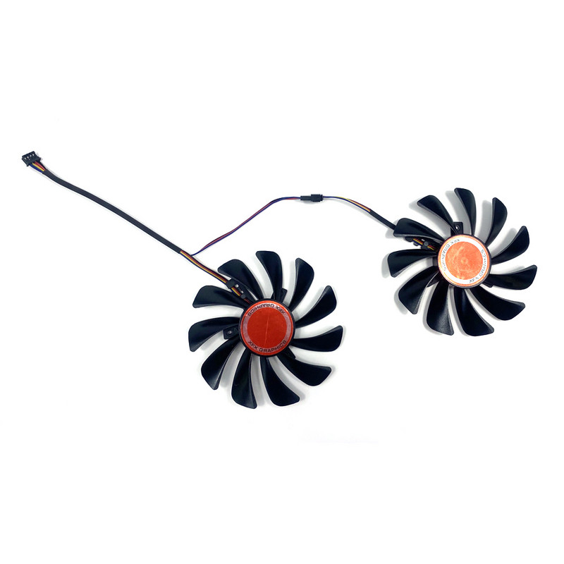 2PCS 95MM grafiskās kartes ventilators CF1010U12S FDC10U12S9-C 4PIN AMD RX580 590 GPU VENTILS XFX RX 590/580 VGA videokartes dzesēšanas ventilators