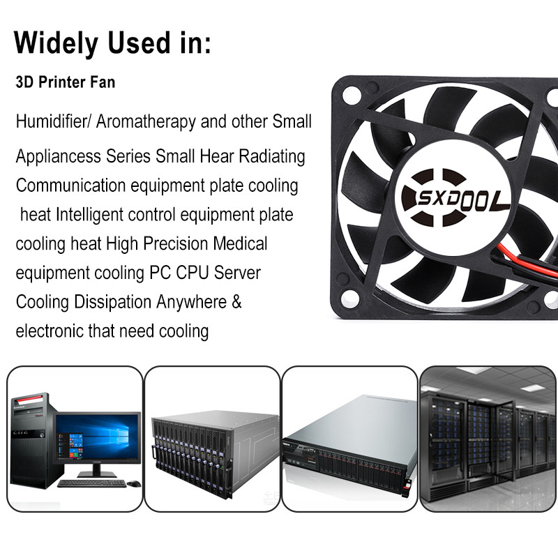 2kom 60mm ventilator za hlađenje 12V 24V bez četkica 2PIN 3PIN DC hladnjak ventilator 60x60x10mm 6010 6cm 2.36 inča za hlađenje CPU kućišta računala