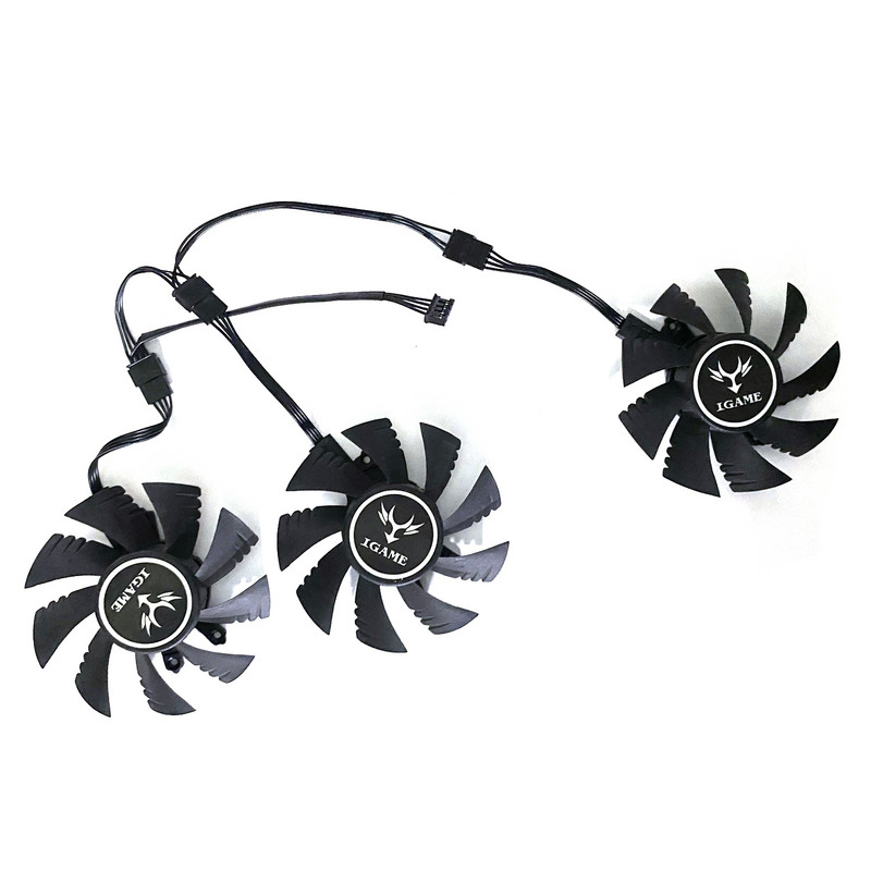 JAUNS 3GAB 75MM 4PIN iGame GTX 1070Ti GTX1080 GTX1060 GTX1050 GPU VENTILATORS COLOFUL iGame GTX 1080 GTX 1070 GTX 1060 dzesēšanas ventilatoriem