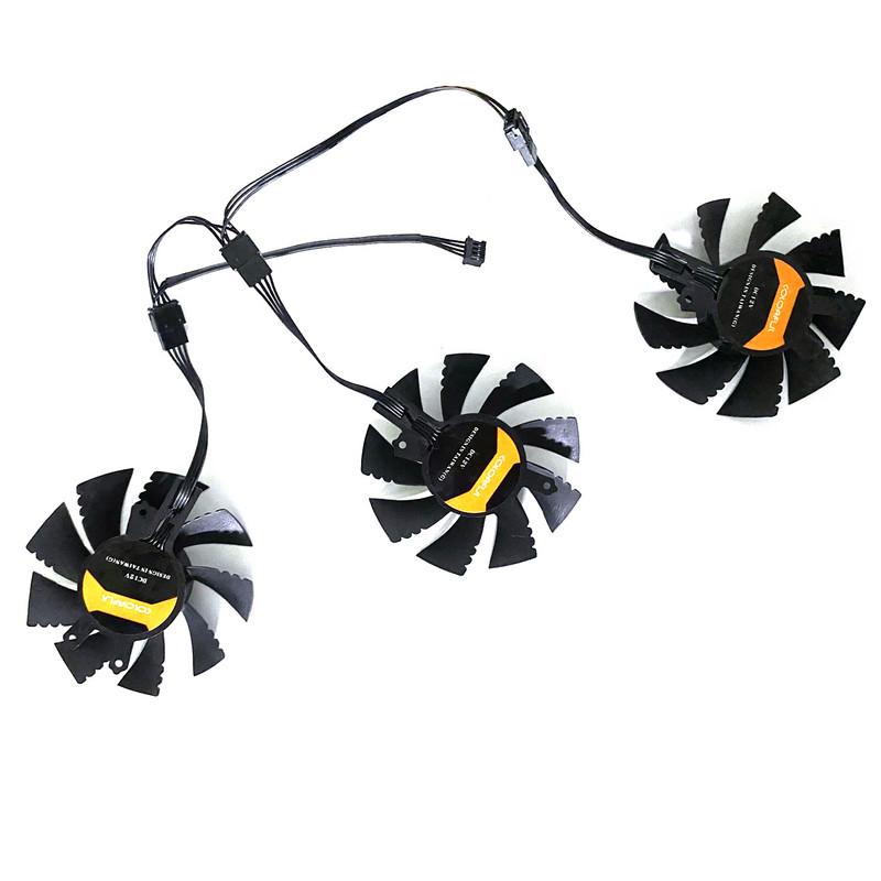 JAUNS 3GAB 75MM 4PIN iGame GTX 1070Ti GTX1080 GTX1060 GTX1050 GPU VENTILATORS COLOFUL iGame GTX 1080 GTX 1070 GTX 1060 dzesēšanas ventilatoriem