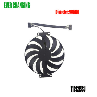 95mm T129215SU 12V 0,50A RTX3070 RTX3060Ti jaoks ASUS RTX 3070 3060 Ti DUAL OC graafikakaardi jahuti ventilaator