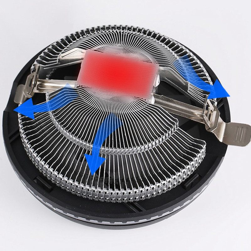 1Pc Led CPU hladnjak Hlađenje CPU Ventilator Pc Ventilator za hlađenje 1200 Radijator za Lga 775 1150 1151 1155 1156 1366 X79 X99 2011 Amd AM3/4