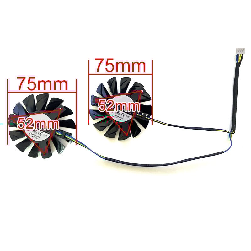 75 mm PLD08010B12H PLD08010S12HH 4PIN Ventilator za hlađenje GTX 660TI GPU VENTILATOR Za MSI GTX650 GTX670 GTX680 Twin Frozr III ventilator grafičke kartice