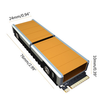 M.2 SSD радиатор охладител 2280 твърд диск радиатор NGFF M2 NVME медни ребра HDD охлаждане термична подложка 401 W/mk