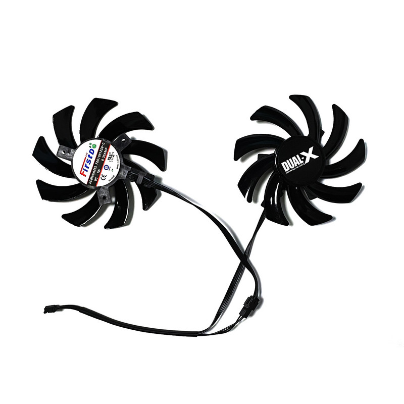 2 vnt FD7010H12S FDC10H12S9-C R9 270X GPU aušintuvas, skirtas Xfx R9 285/280/290/290X/280X Rx 480/470 Sapphire R9 270X 280
