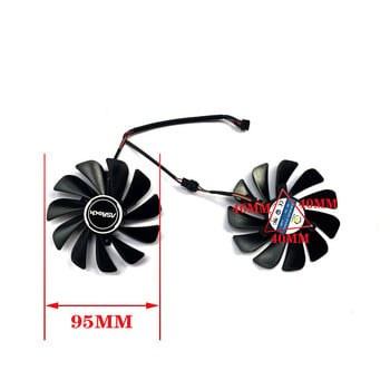 2 τμχ CF1010U12S FDC10U12S9-C RX 5700 XT Ψύκτη GPU για ανεμιστήρα γραφικών Asrock Radeon RX 5700 XT 5700XT