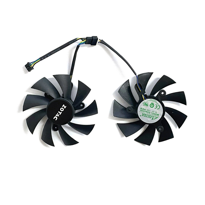 2PCS GA92S2H GA92A2H DC 12V 0,35A 85MM 4PIN RTX2060 GPU dzesētājs Zotac RTX2060 2060 SUPER iznīcinātājam HA/HB grafikas dzesēšanas ventilators