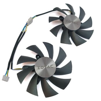 НОВ 2БР 87MM 4PIN GA92A2H GAA8S2U RTX 2060 GPU вентилатор，За ZOTAC RTX 2060 2060 SUPER GTX 1660 1660TI охлаждащ вентилатор за графична карта