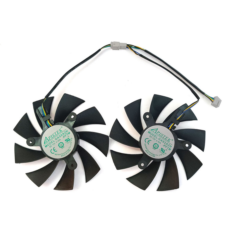 NOVO 2KOM 87MM 4PIN GA92A2H GAA8S2U RTX 2060 GPU ventilator，za ZOTAC RTX 2060 2060 SUPER GTX 1660 1660TI ventilator za hlađenje grafičke kartice