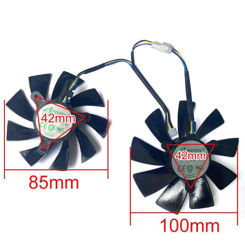 NOVÝ 2 KS 87MM 100MM GAA8S2U GA92S2H 4PIN GTX1070TI Mini chladič Ventilátor pre ZOTAC GTX 1080 Ti MINI GTX 1070 Ti Mini GTX 1060 AMP Edit