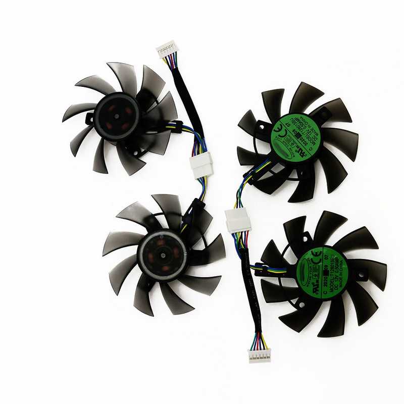 Ανεμιστήρας ψύξης 6 ακίδων 75MM FD8015U12D RTX 2060 GTX1660 Ti για ανεμιστήρα ψύξης κάρτας γραφικών ASUS GTX 1660 1660Ti TUF GAMING OC RTX2060