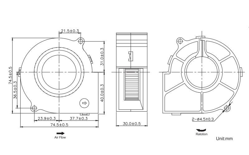 Novi SXDOOL DC 9733 12V 24V Ventilator 97 mm 97 x 33 mm BBQ Puhalo Puhalo velikog protoka zraka Centrifugalni ventilator 3000 RPM rukavac/kuglični ležaj