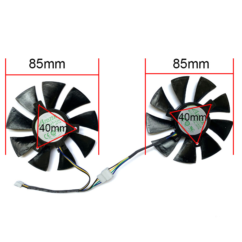 ÚJ 85MM 4PIN GA91S2H 12V 0.35A 40*40*40mm VGA ventilátor ZOTAC GeForce GTX 1060 AMP GTX1070 MINI grafikus kártya hűtő hűtőventilátorhoz