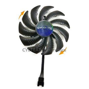 T129215SU GV-RX570/RX580 GAMING GV-RX470 WF2/RX480 WF2 88MM вентилатор за Gigabyte карти охлаждащ вентилатор